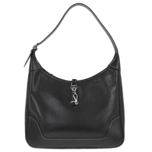 HERMES Handbags - Hermes Black Courchevel Trim 31 Shoulder Bag R□E 116679